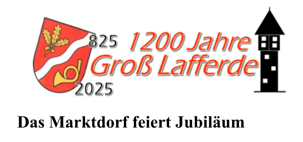 Banner mit dem Schriftzug 1200 Jahre Groß Lafferde